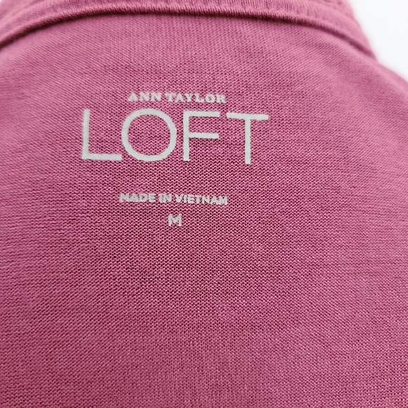 Ann Taylor Loft Dusty Rose Ruffle Sleeveless Top M - Picture 2 of 2